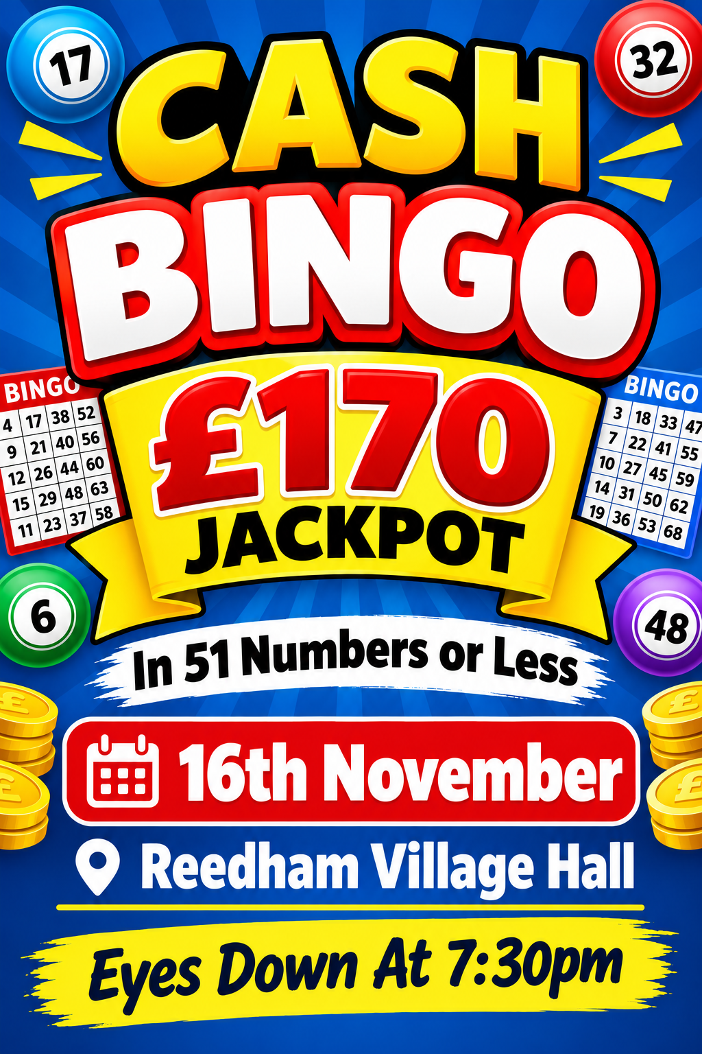 Cash Bingo — £170Jackpot poster
